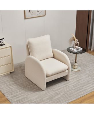 Luxurious Lamb Fabric Sofa with Cozy Toss Pillows for Ultimate Comfort