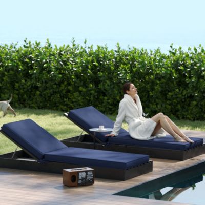 2 Lounge Chair Cushions, 72"x21"x3" Replacement Cushions,