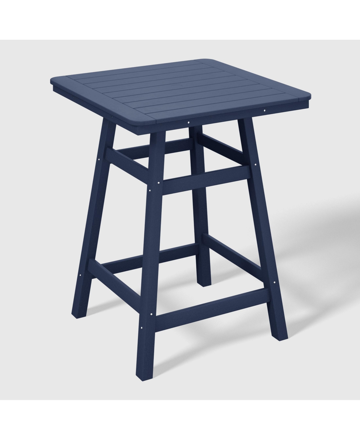 WestinTrends Square Outdoor Patio Counter High Bistro Bar Table With Umbrella Hole