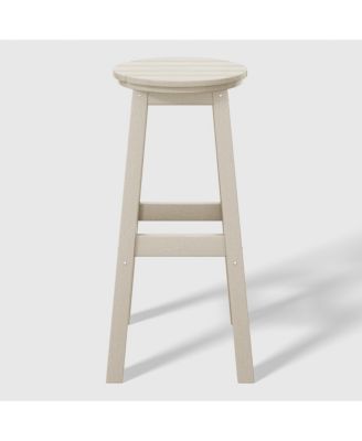 29" HDPE Outdoor Patio Round Bar Stool