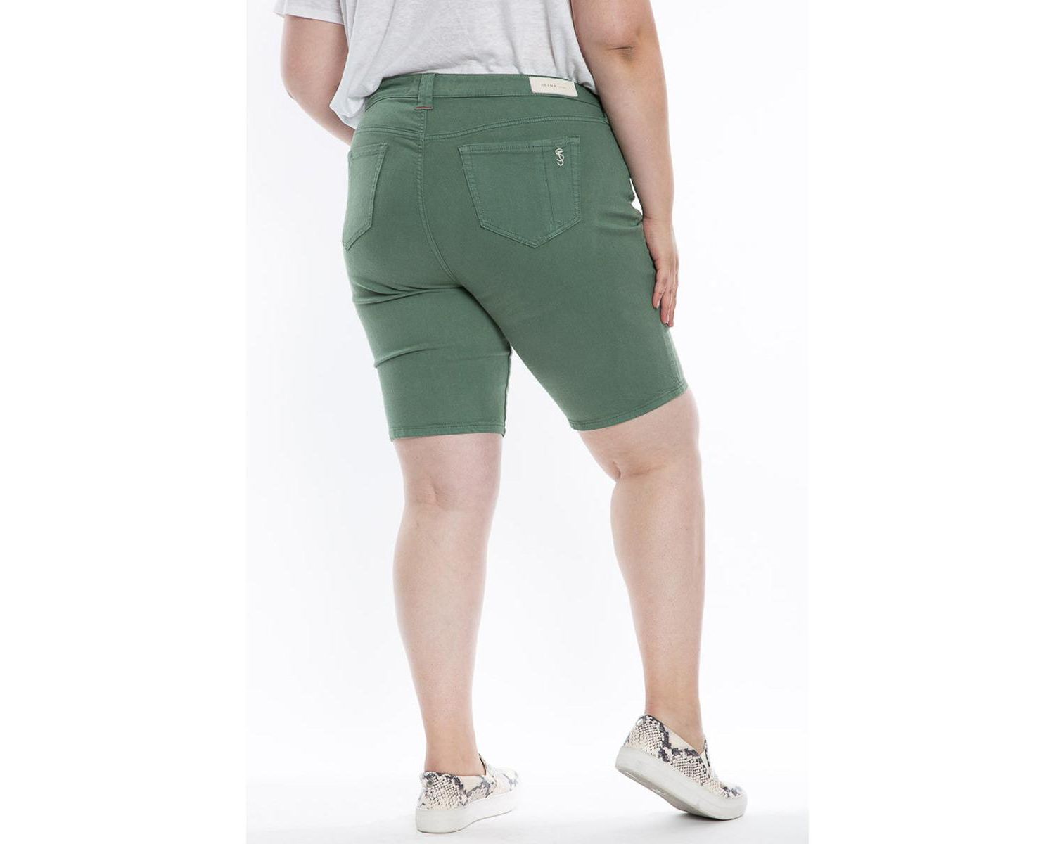 Plus Size Mid Rise Bermuda Shorts