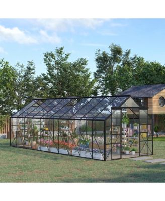 Walk-in Garden house Kit with Vent, Rain Gutter and Door