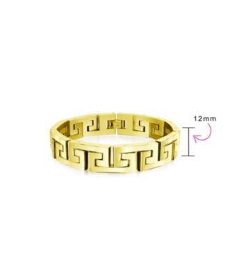 Stylish Geometric Infinity Key Link Bracelet Black IP Stainless Steel 12MM Width