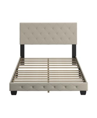 Chloe Linen Upholstered Platform Bed Frame with Adjustable Headboard - Boyd Sleep