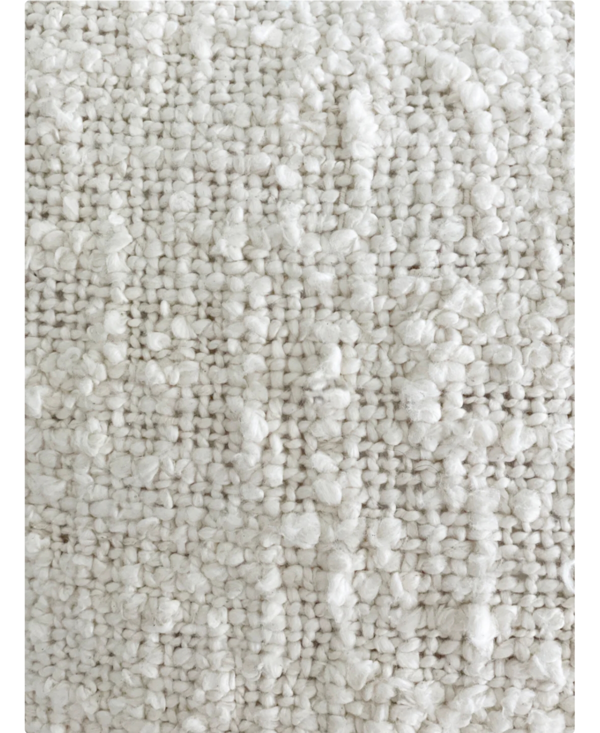 Anaya Home Cozy CottonBoucle Pillow - White