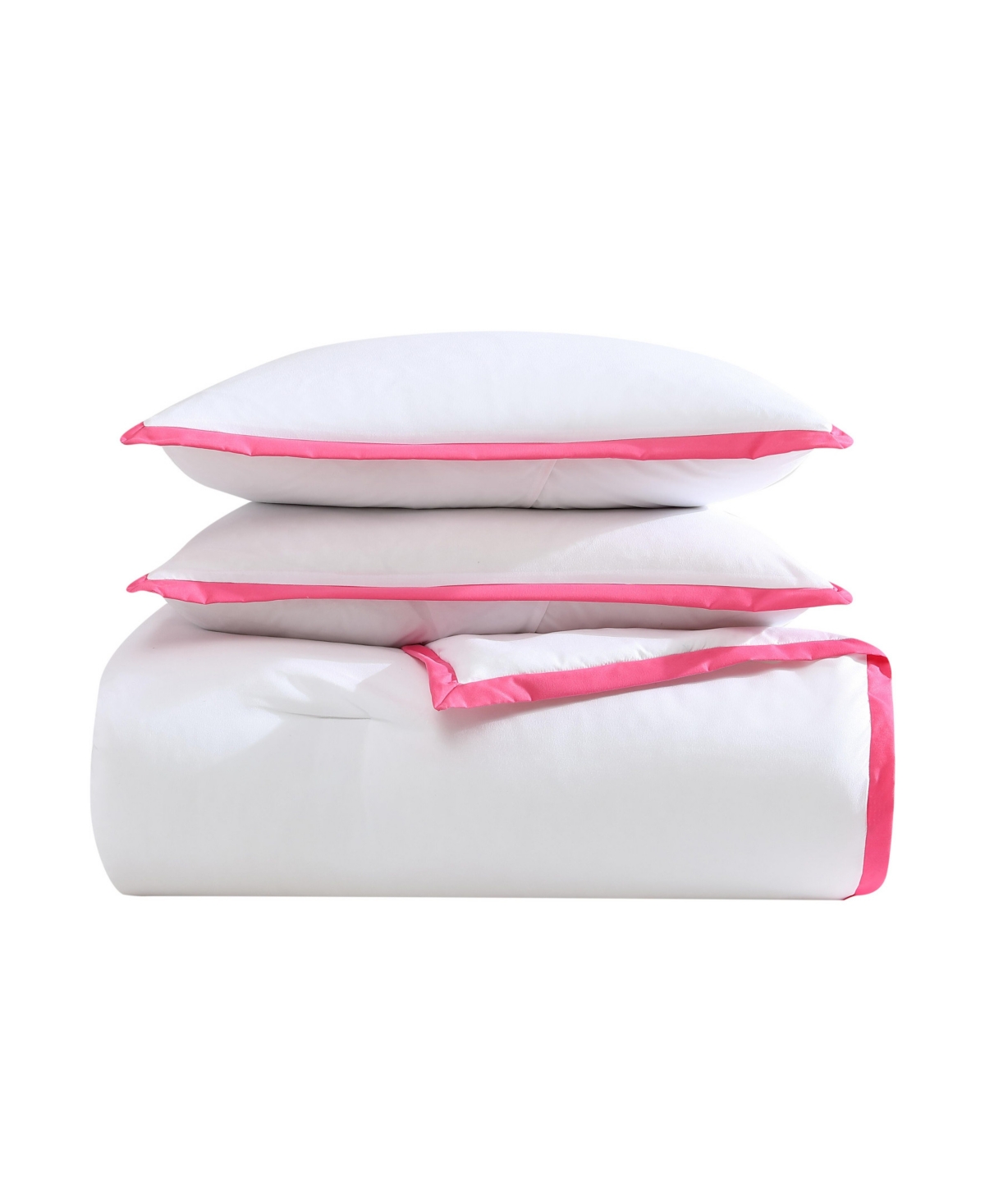 Shop Betsey Johnson Signature Hotel 4 Piece Comforter Set, Full/queen In White,hot Pink