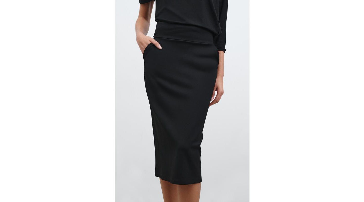 Женская юбка Marcella Vesey High-Waisted Pencil Skirt with Pockets, цвет: Чёрный — фото 3