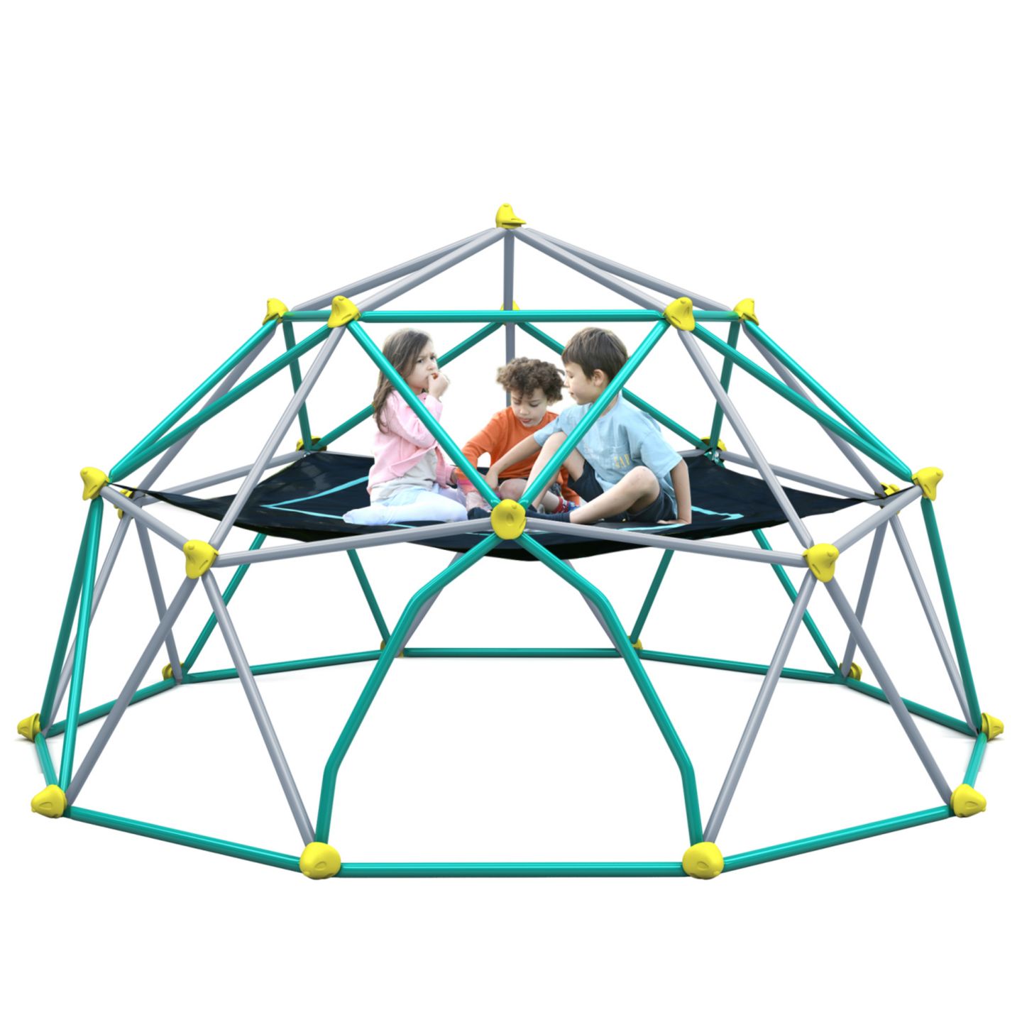 Детская игрушка Streamdale Furniture 12ft Geometric Climbing Dome Tower, Metal, 1000 lbs. Capacity, Ages 3+, цвет: Серый — фото 1