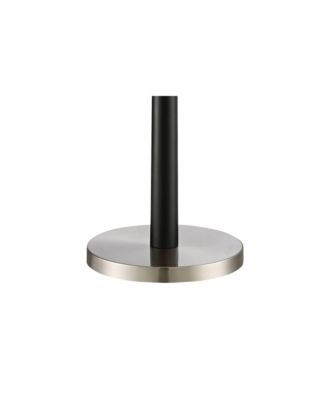 Avery Modern Shabby Chic Standing Floor Lamp 62" Tall Black Brushed Nickel Silver White Linen Fabric Drum Shade Decor for Living Room Reading House Bedroom Office