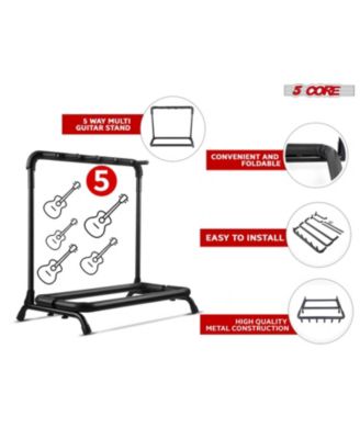Guitar Rack Stand Heavy Duty 5 Guitars Holder Universal Multi Storage for Band Stage Acoustic Electric and Bass Soporte Para Guitarra- GRack 5N1 OVAL