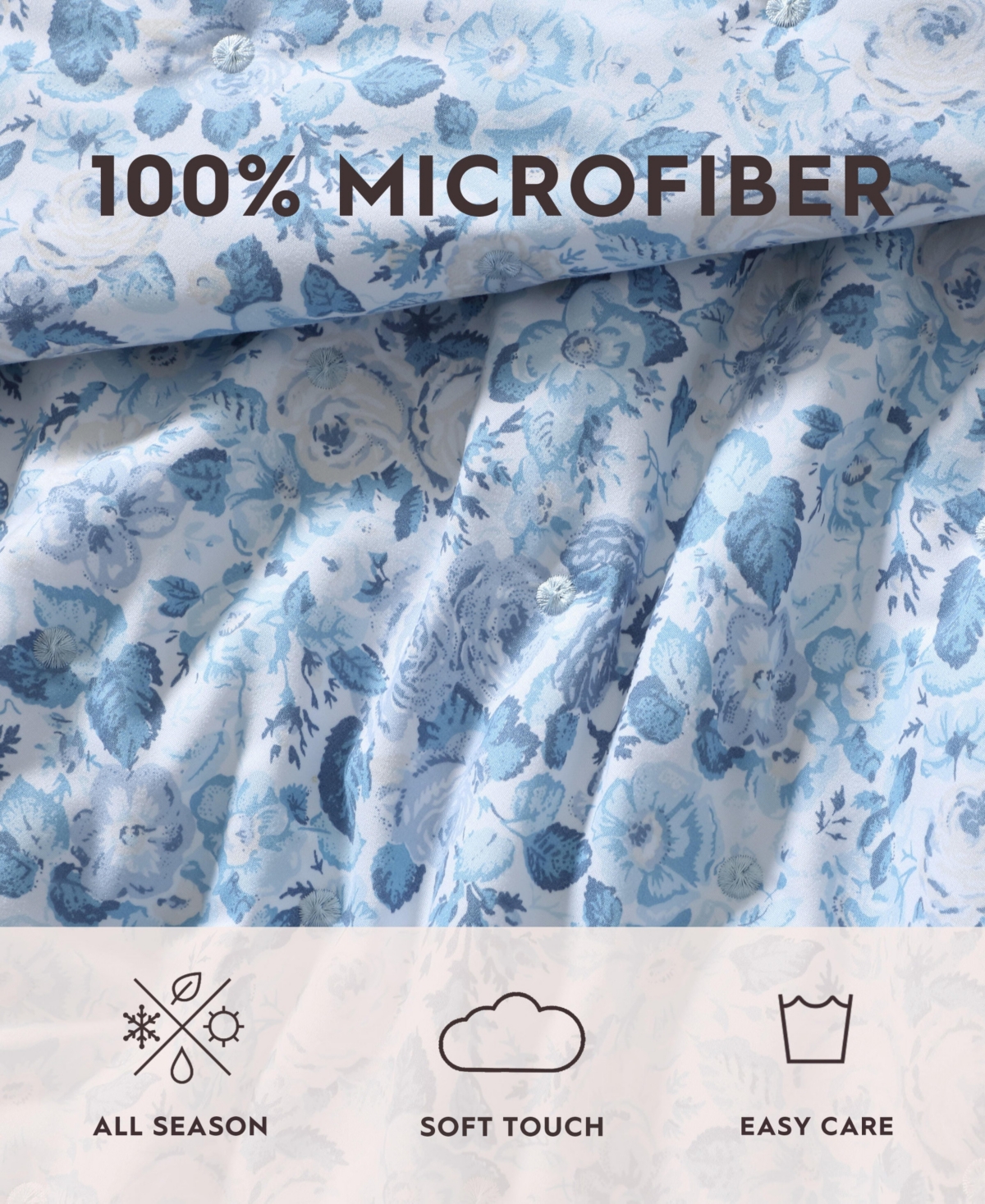 Laura Ashley Quartet Dot Quilt Sets In Cashmere Blue