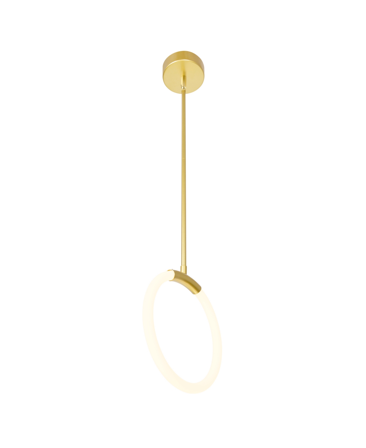 Cwi Lighting Hoops 1 Light Led Pendant In Satin Gold