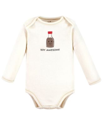 Baby Unisex Natural Cotton Long-Sleeve One-Piece