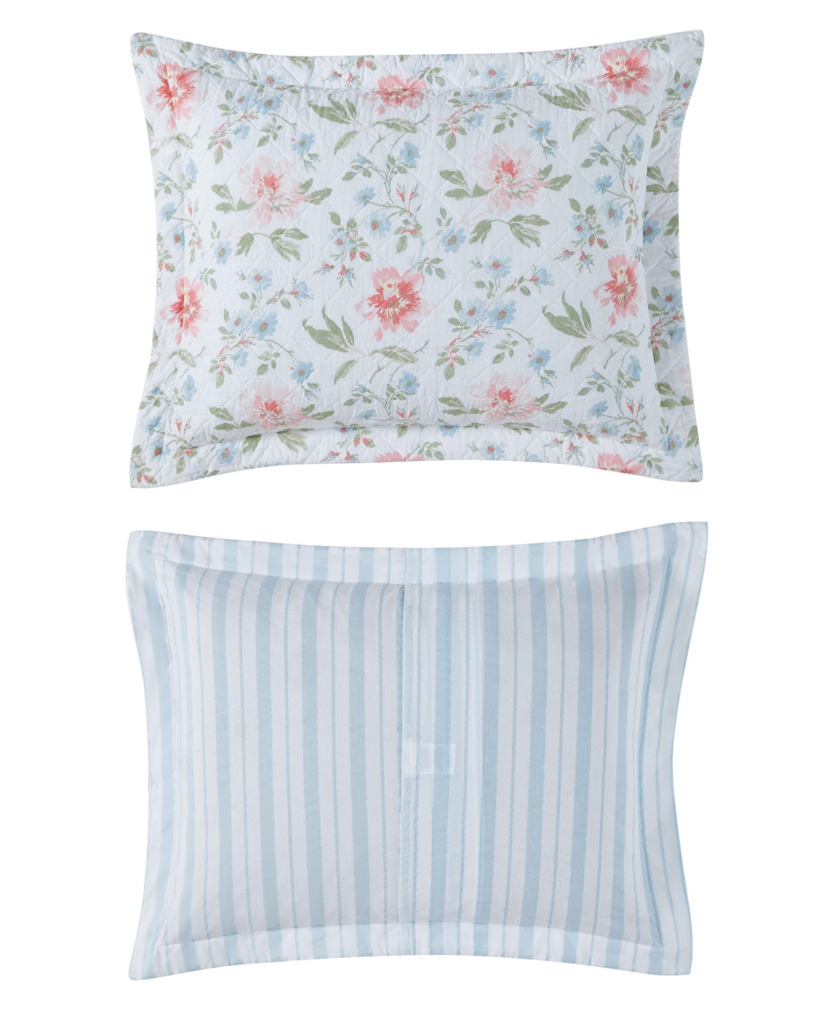 Laura Ashley Emilie Reversible Quilt Sets In Pink,blue