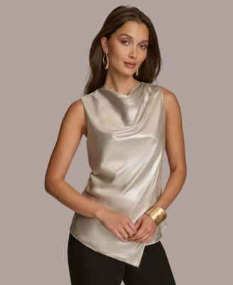 Donna Karan Women s Sleeveless Metallic Blouse Macy s