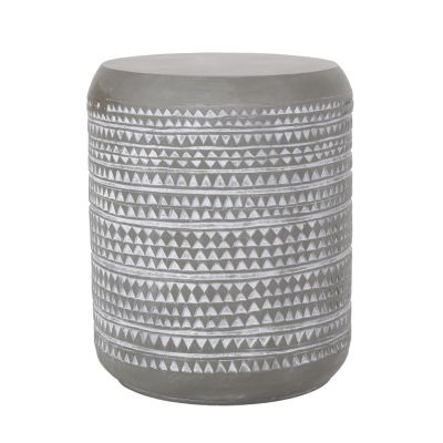Streamdale Bohemian Textured Patio Side Table - Versatile Outdoor/Indoor Accent