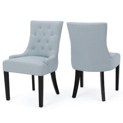 Set of 2 Tufted Velvet Dining Chairs w/ Diamond Stitching