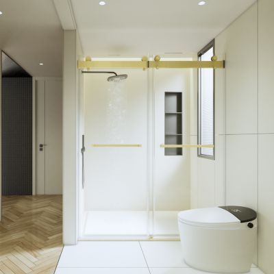 Adjustable Semi-Frameless Sliding Shower Door
