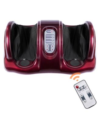 Therapeutic Shiatsu Foot Massager with High Intensity Rollers-Red