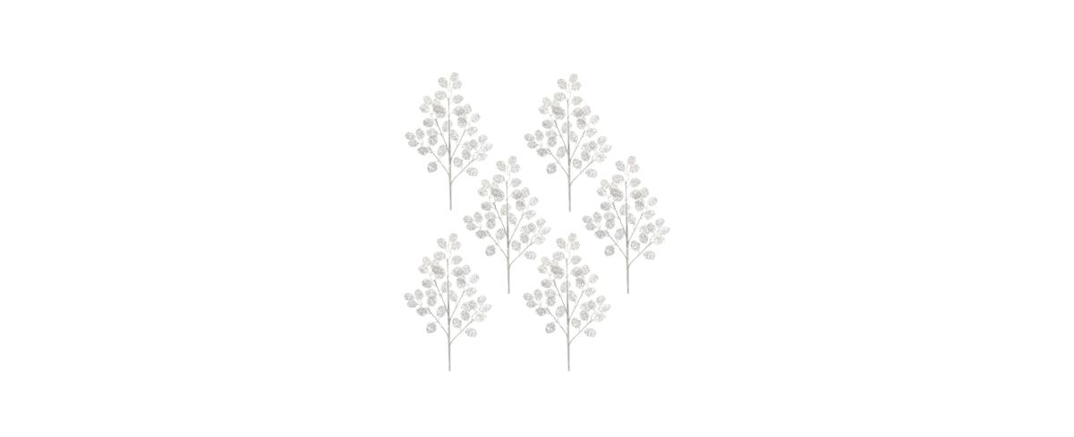 Versatile Silver Dollar Spray Set (Pack of 6) - Ideal for Enhancing Home and Event Spaces with Natural Elements - Silver