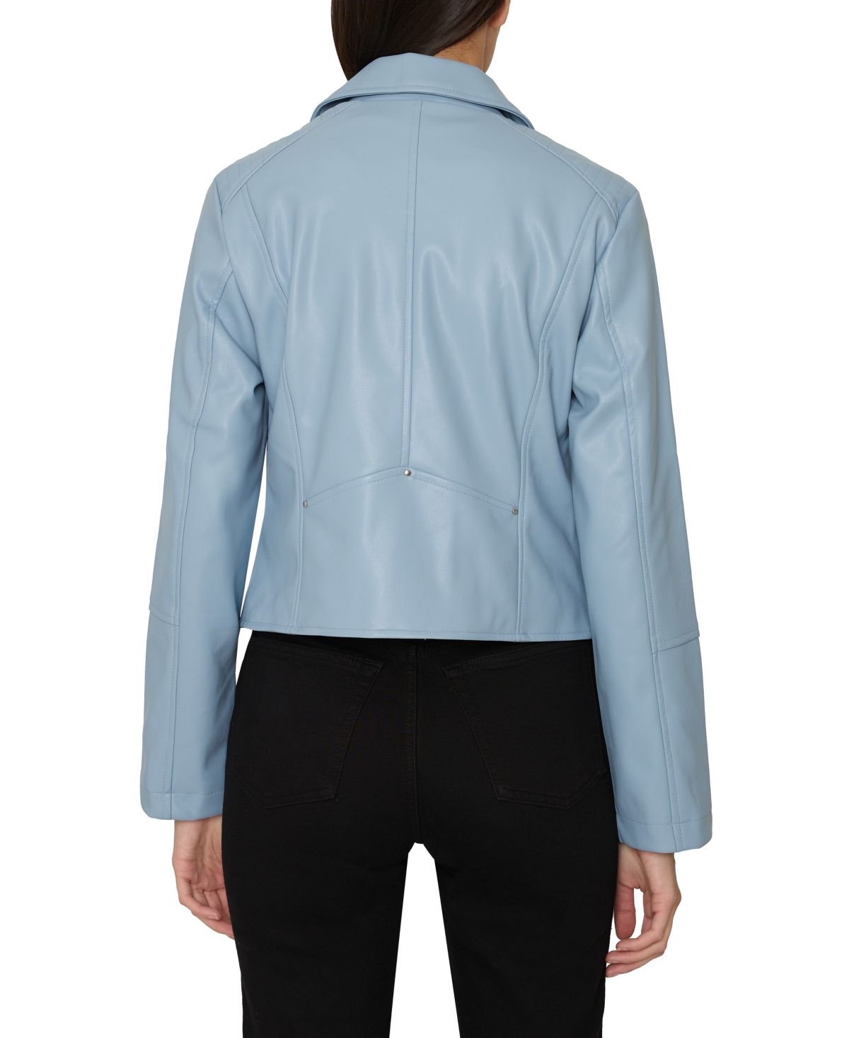 French Connection Women's Asymmetrical Moto With Belt