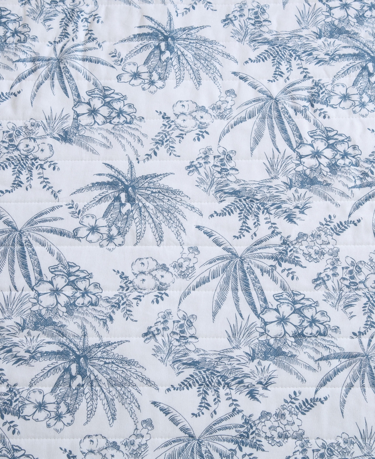 Tommy Bahama Home Pen And Ink Reversible 3 Piece Quilt Set, Full/queen In Indigo