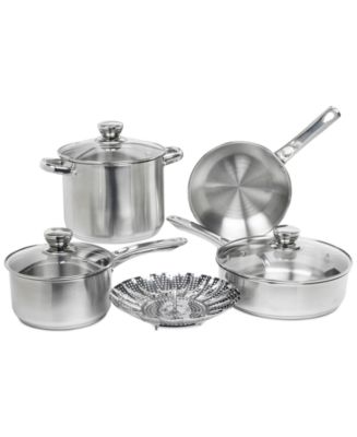 Sedona Kitchen Stainless Steel 8-Pc. Cookware Set - Macy's