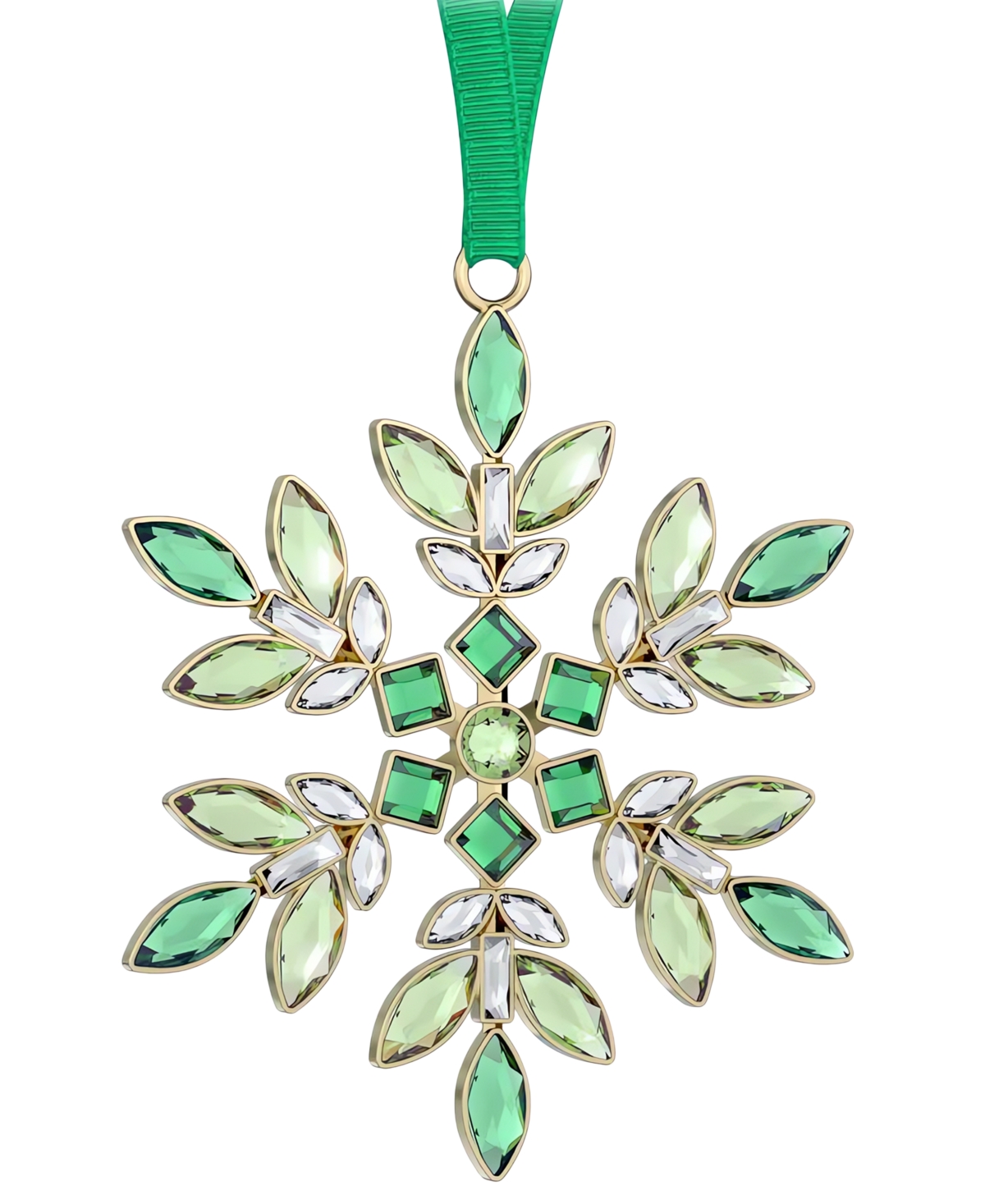 Swarovski Green Crystal Hanging Snowflake Ornament In No Color