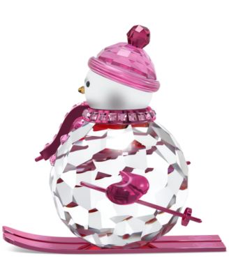 Crystal and Gold-Tone Snowman Figurine