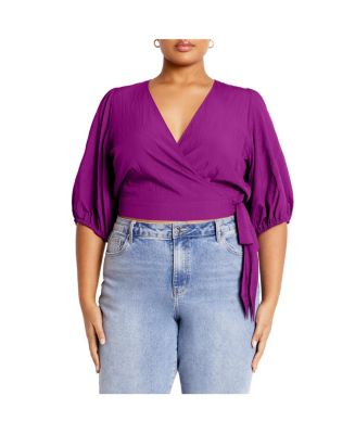 CITY CHIC Plus Size Tie Kiki Top - Macy's