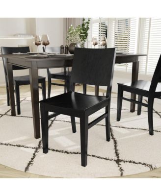 Spencer Set Of 2 Dining Chairs With Curved Backrests And Solid Wood Constructions