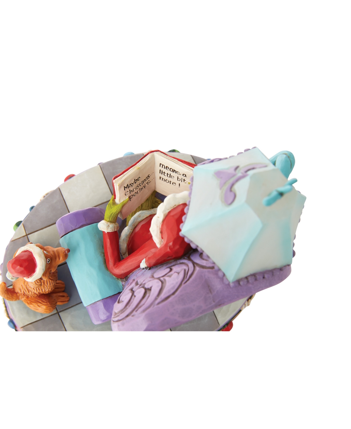 Jim Shore Grinch In Chair With Lamp Figurine In Multi