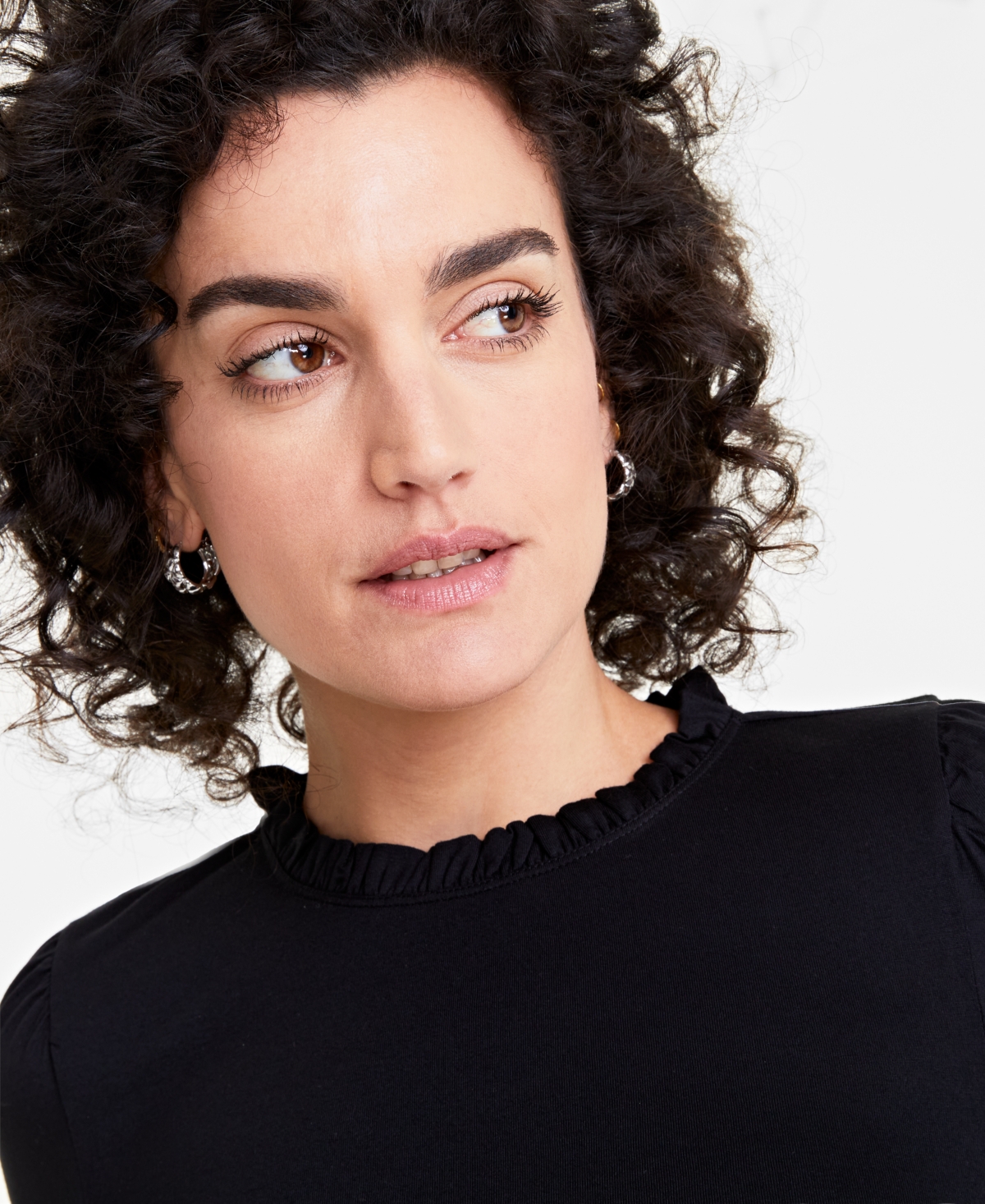 On 34th Women's Long-Sleeve Ruffle-Neck Top, Created for Macy's