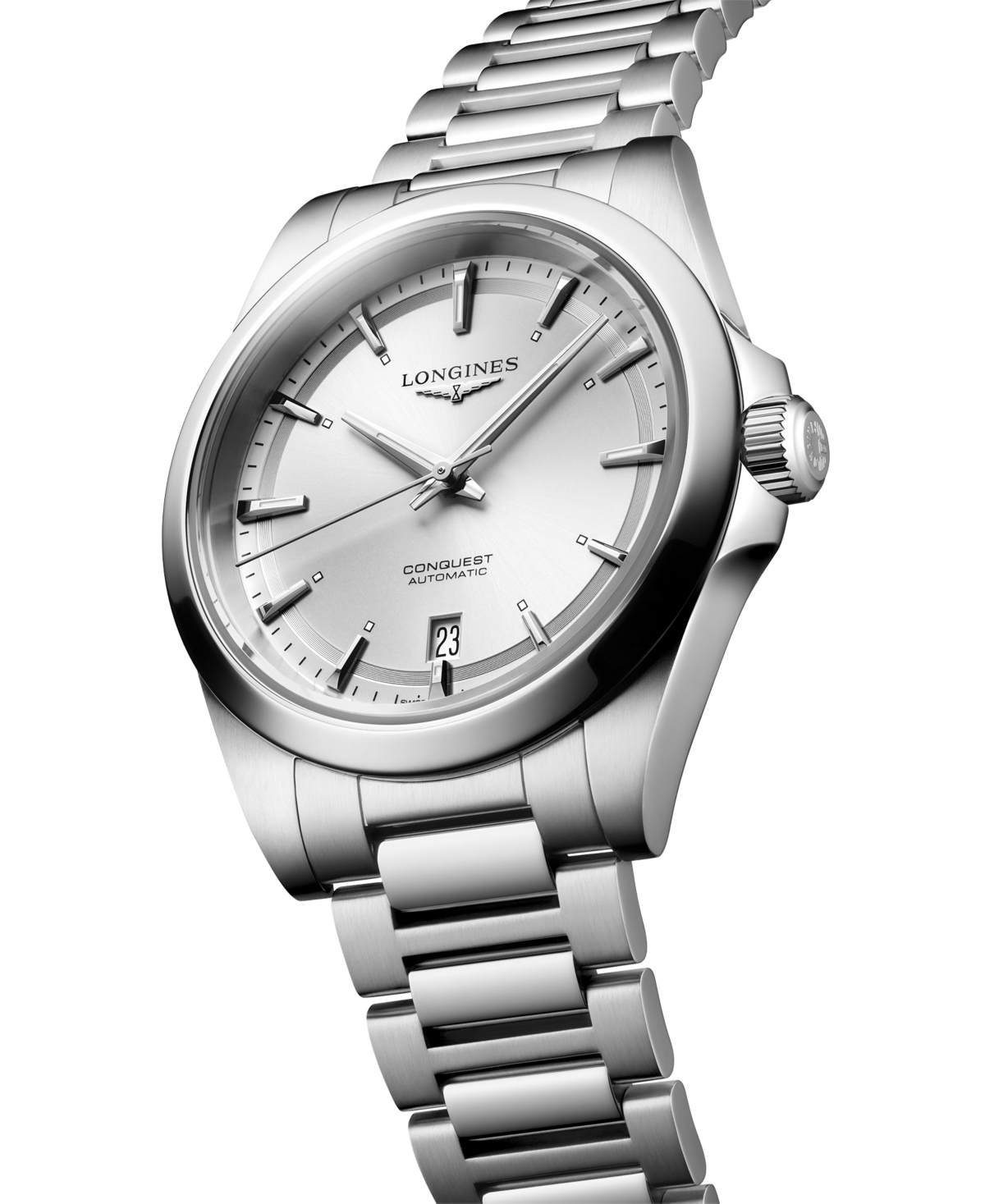 Longines Mens Silver L3.830.4.72.6 Conquest Stainless-steel Automatic Watch In No Color