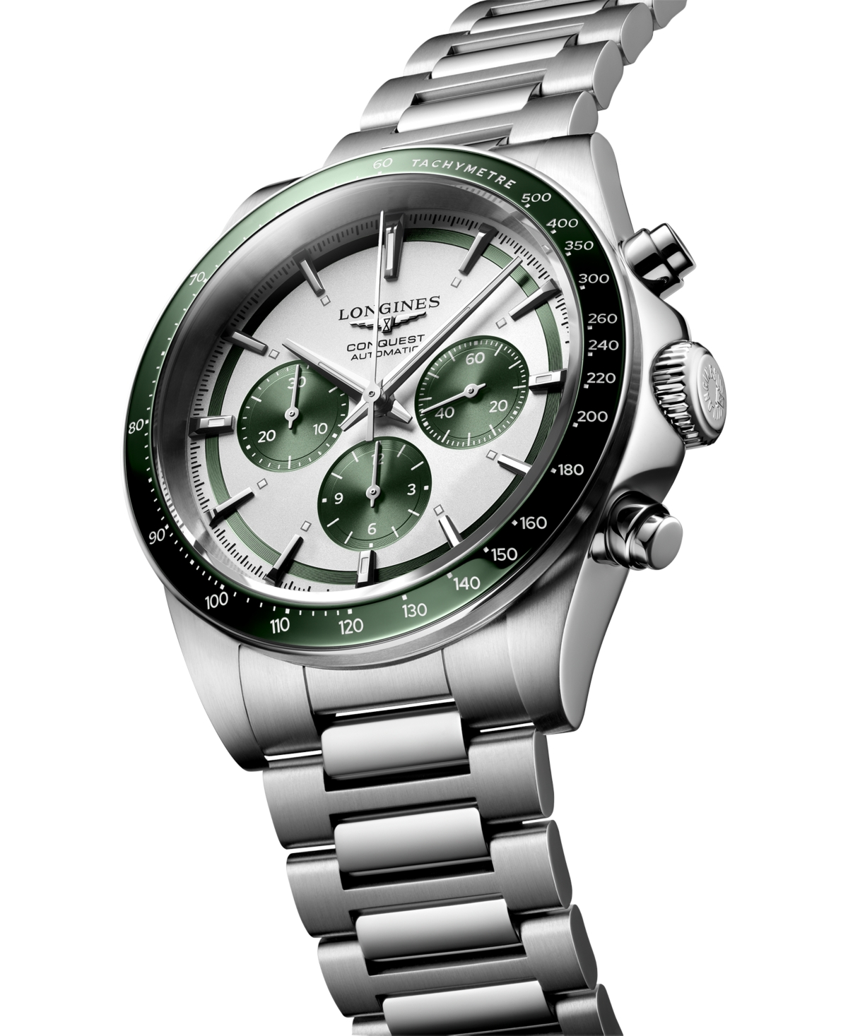 Longines Men's Swiss Automatic Chronograph Conquest Stainless Steel Bracelet Watch 42mm In No Color