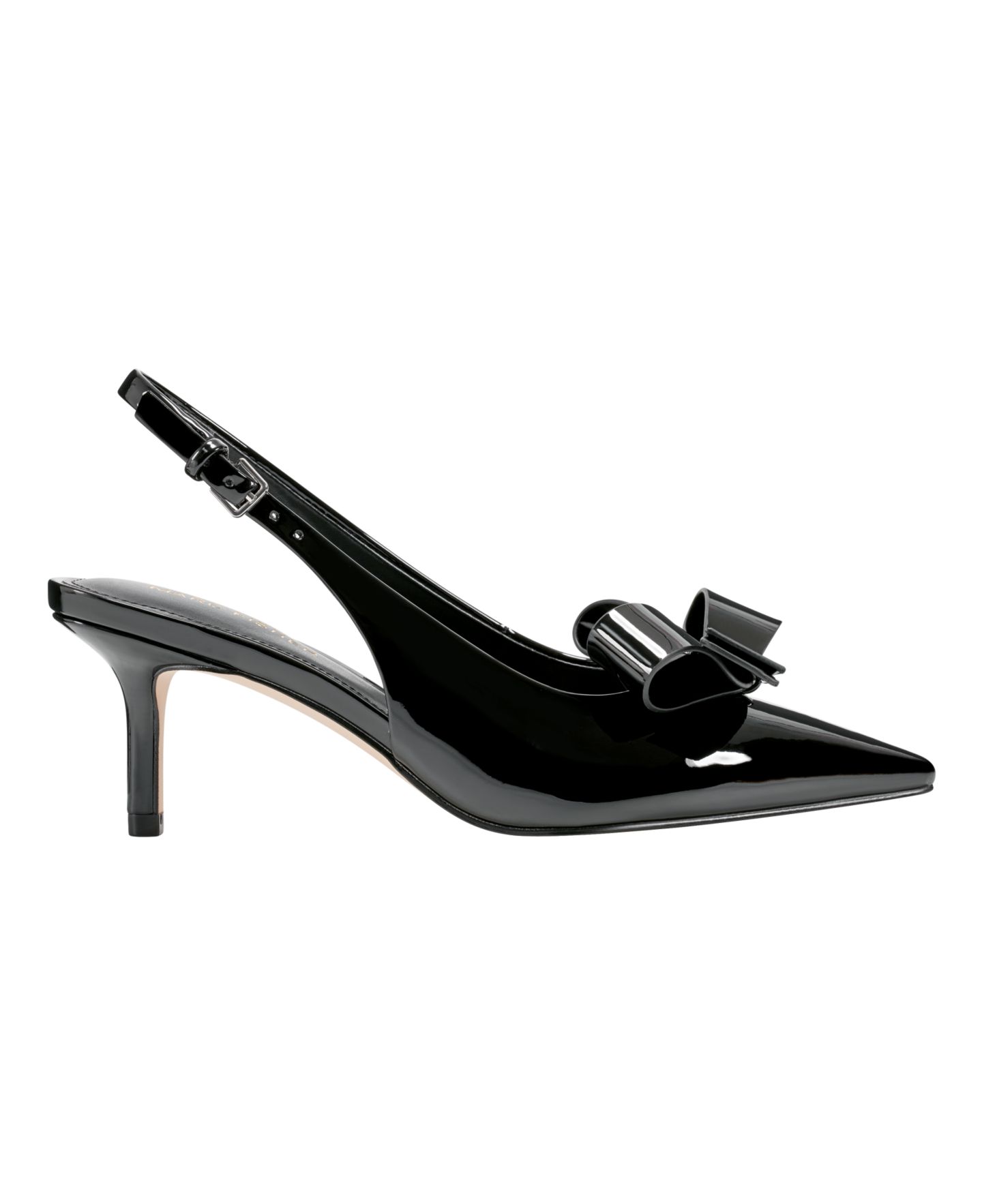 Женские туфли Marc Fisher Allon Bow Slingback Pumps, цвет: Чёрный лаковый — фото 2