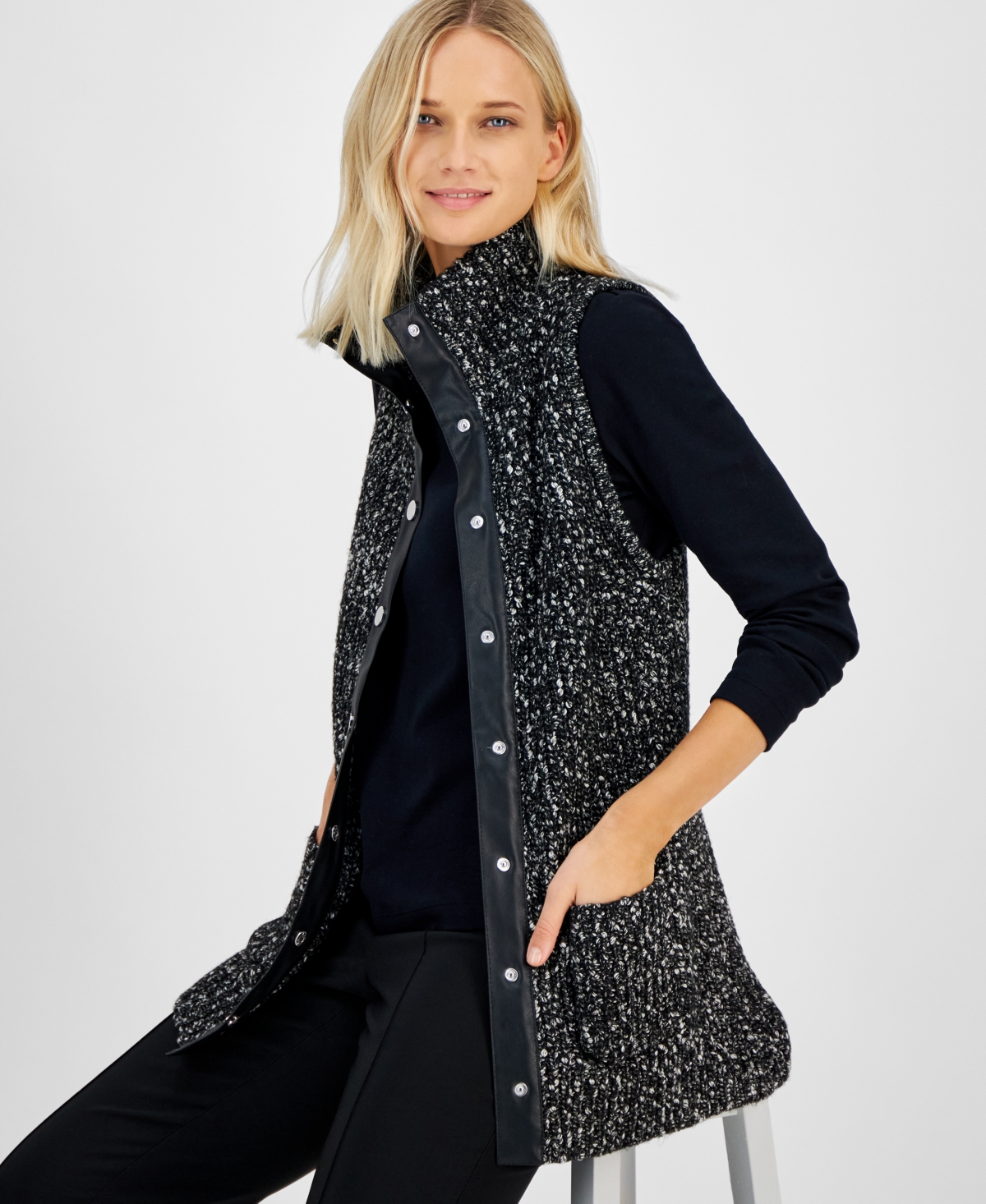 Anne Klein Women's Boucle Sweater Vest