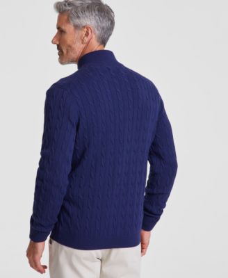 Men's Cable-Knit Full-Zip Sweater