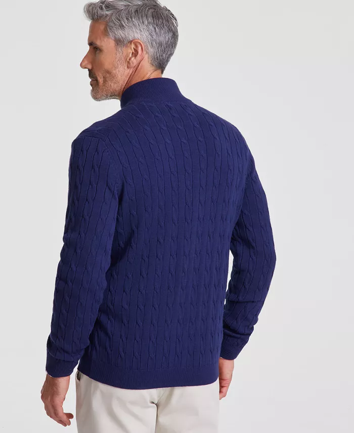 Men's Cable-Knit Full-Zip Sweater - thumbnail 4
