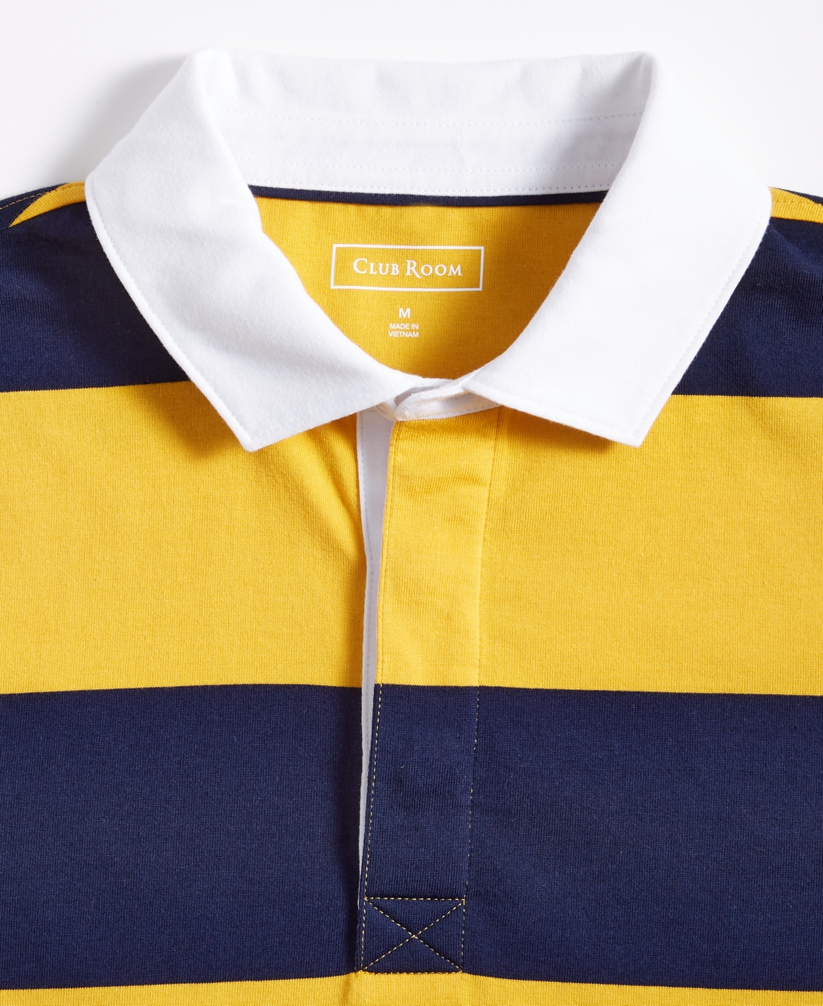 Club Room Men's Outdoors Regular-Fit Stripe Long-Sleeve Rugby Shirt, Created for Macy's
