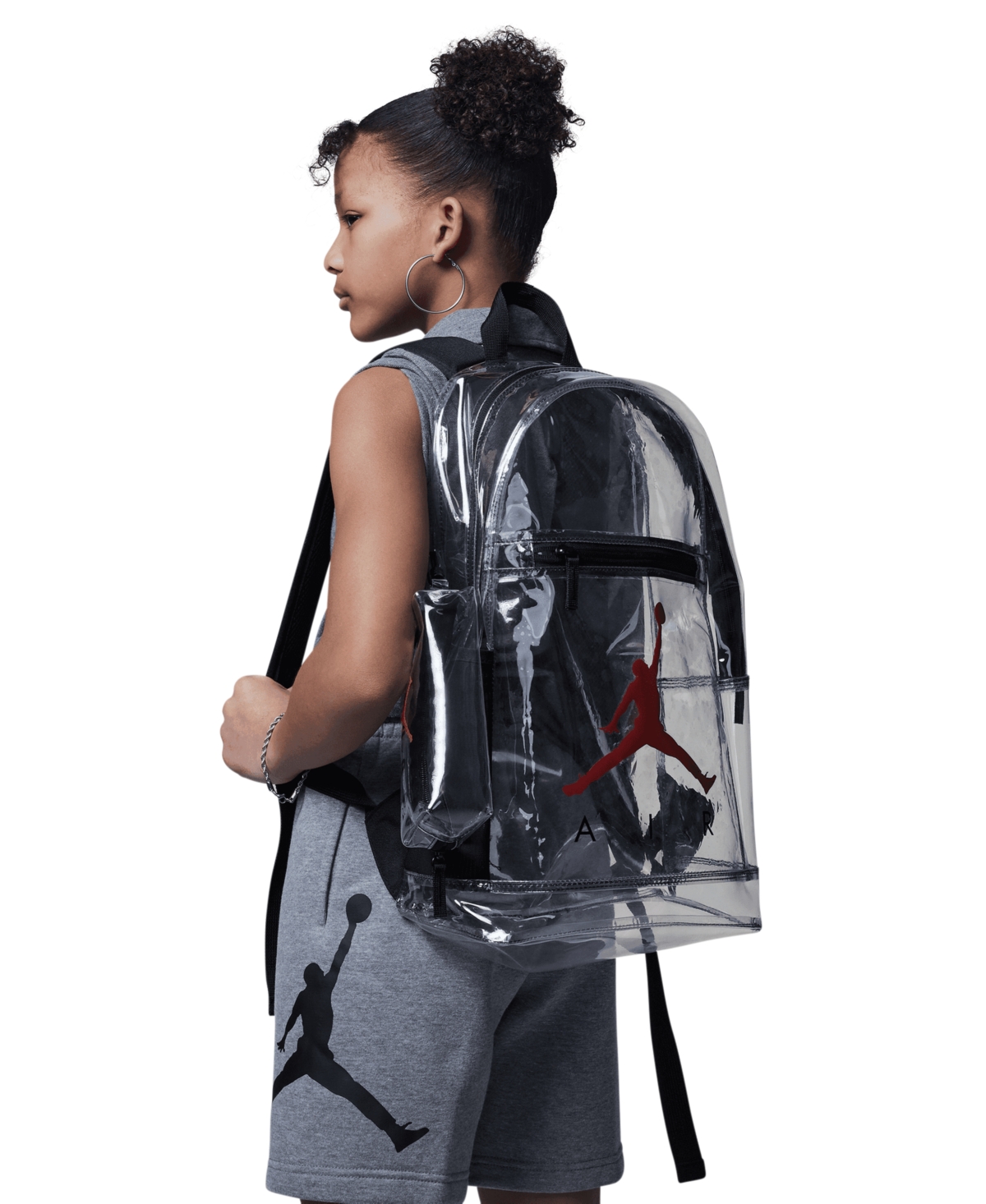 Jordan Kid's Clear Backpack Accessories In Clear