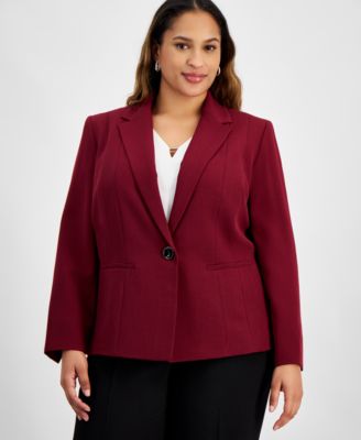 Kasper - Plus Size One-Button Blazer