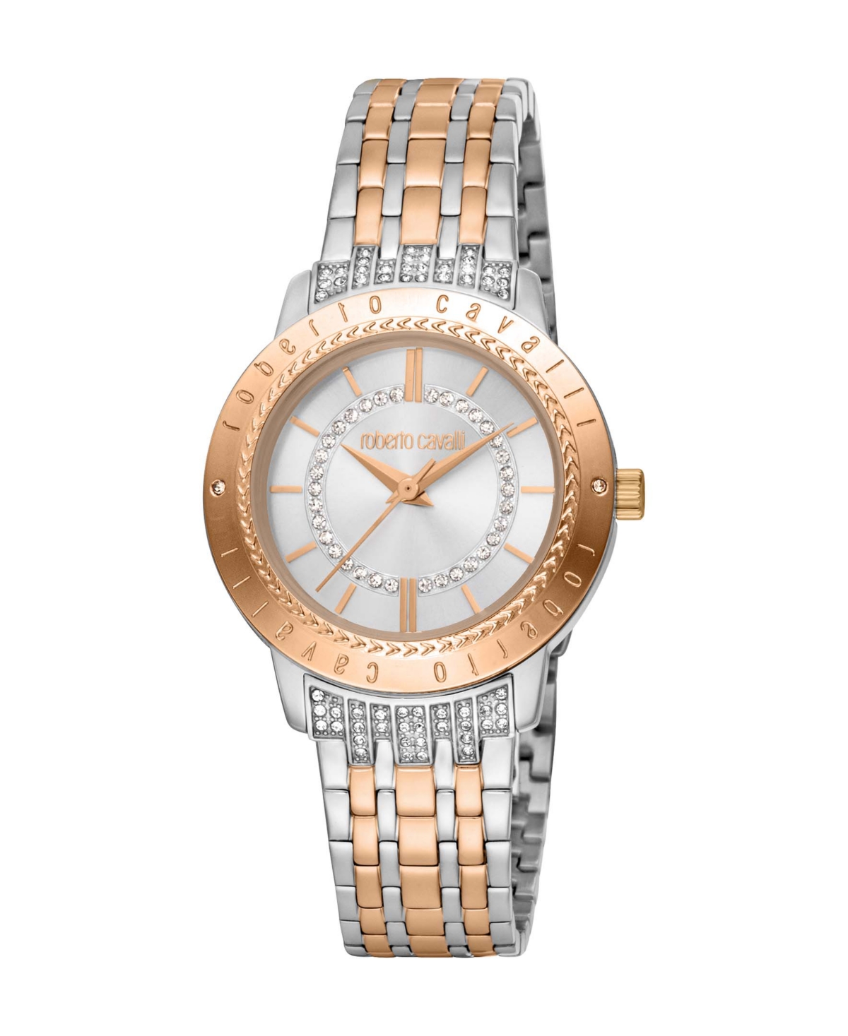 ROBERTO CAVALLI WOMEN'S QUARTZ TWO-TONE STAINLESS STEEL WATCH 32MM 