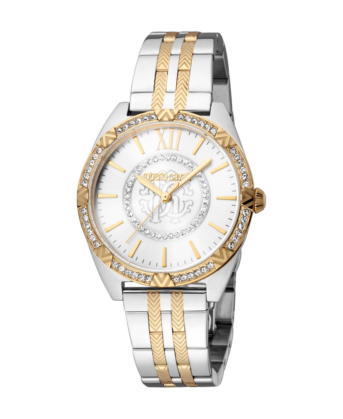 ROBERTO CAVALLI WOMEN'S QUARTZ TWO-TONE STAINLESS STEEL WATCH 34MM 