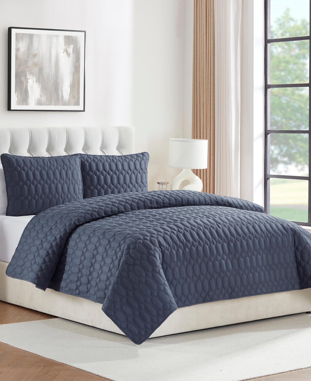 Vcny Home Diamond 3-Piece Quilt Set