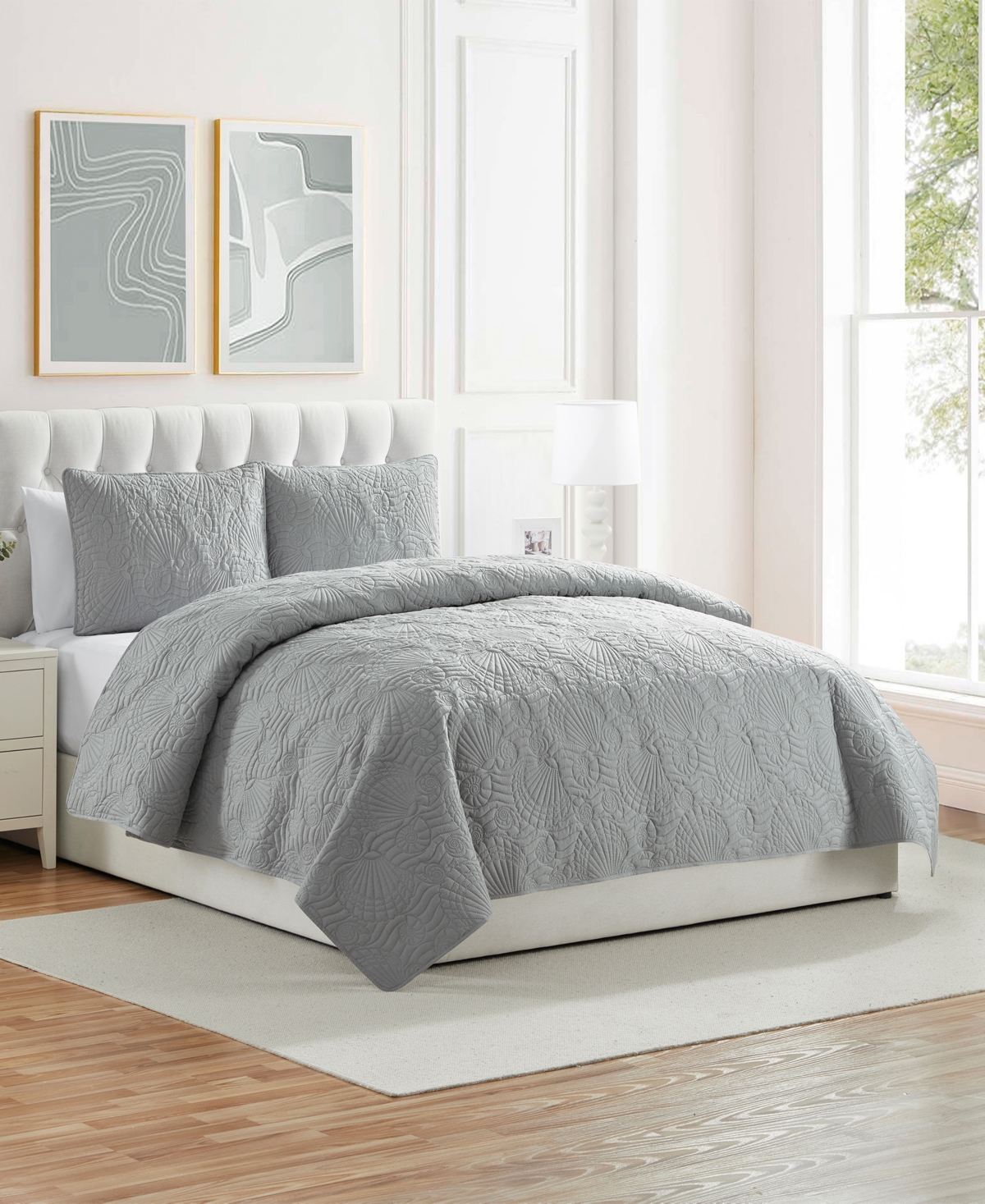 Vcny Home Ocean 3-Piece Quilt Set,