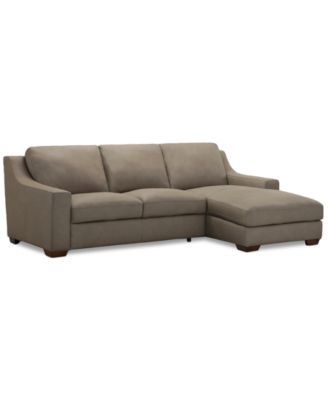 CLOSEOUT! Kovner 2-Pc. Leather Sectional Chaise and Sofa Set, Created for Macy's