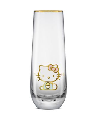 Hello Kitty Stay Gold Stemless Flutes, Set of 4