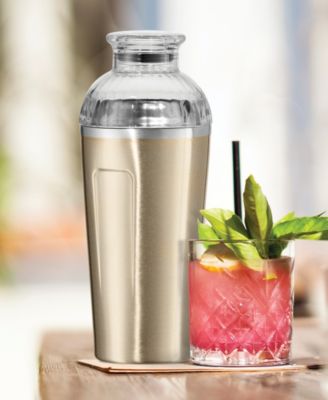 Groove 17oz. Double Wall Vacuum Insulated Stainless Steel Cocktail Shaker