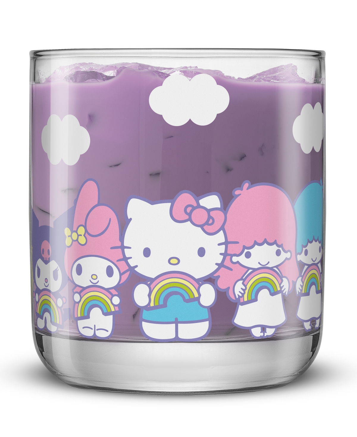 JOYJOLT SANRIO HELLO KITTY SHORT GLASSES, SET OF 4 